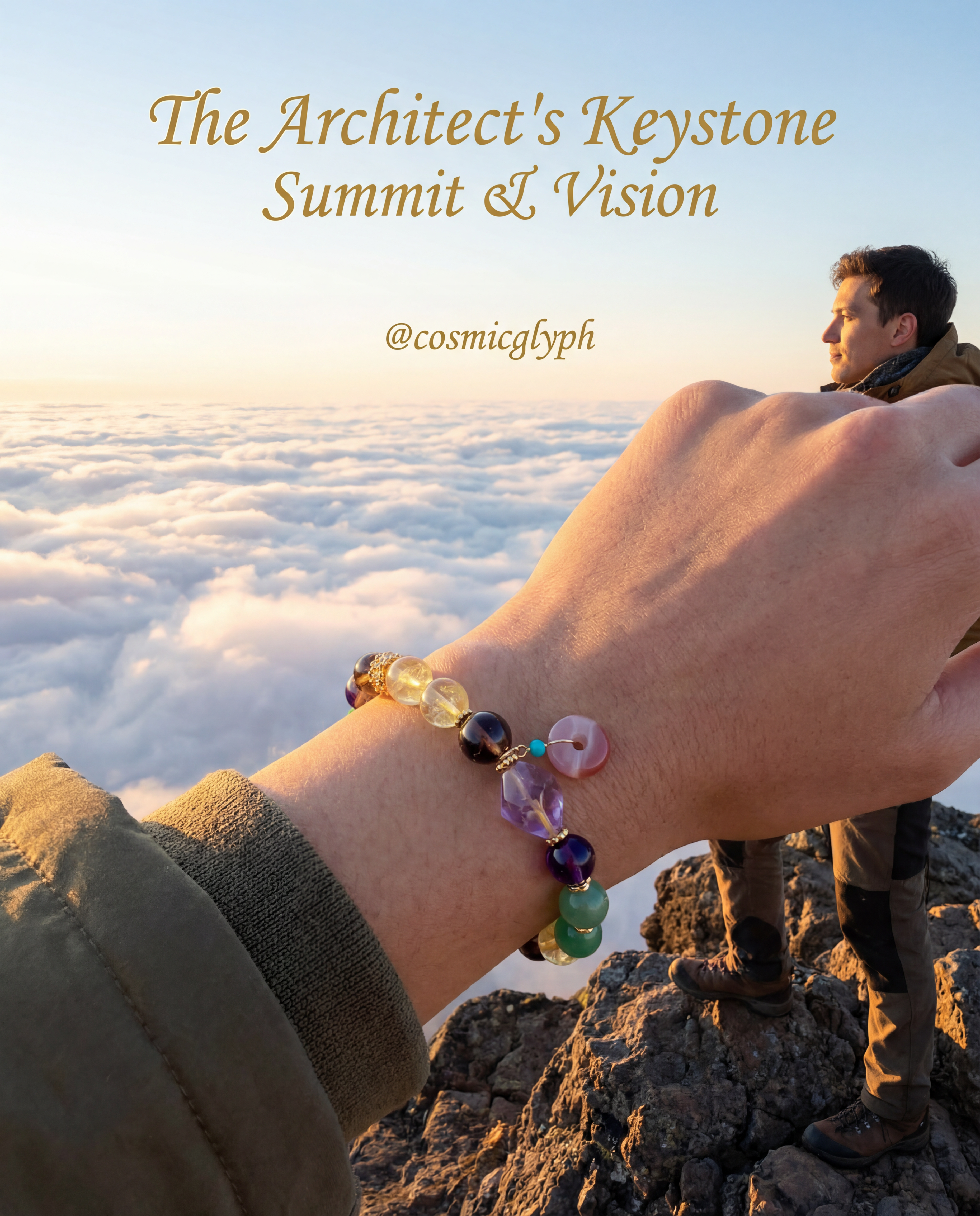 Capricorn Bracelet - The Architect‘s Keystone | Citrine, Smoky Quartz, Amethyst, Aventurine